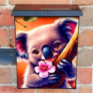 Little Koala with Flowers Colonial Mailbox Cover