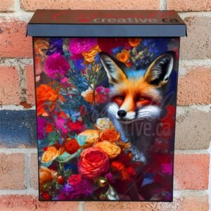 Beautiful Flower Fox #2 Colonial Mailbox Cover