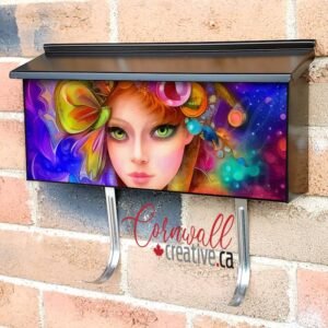 Lady of Flowers #4 Wall-mounted Townhouse Mailbox Cover