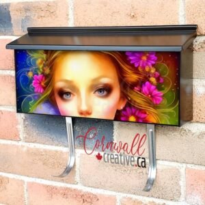 Lady of Flowers #7 Wall-mounted Townhouse Mailbox Cover