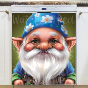Cute Spring Gnome Magnetic Dishwasher Door Cover