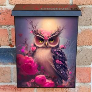 Beautiful Rose Owl Colonial Mailbox Cover