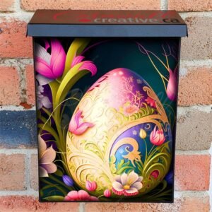 Painted Easter Eggs and Flowers #2 Colonial Mailbox Cover