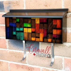 Colorful Wood Blocks #2 Wall-mounted Townhouse Mailbox Cover