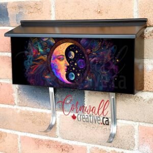 Bohemian Moon and Sun Wall-mounted Townhouse Mailbox Cover