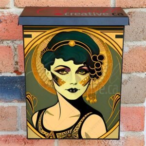 Art Nouveau Lady Portrait Colonial Mailbox Cover