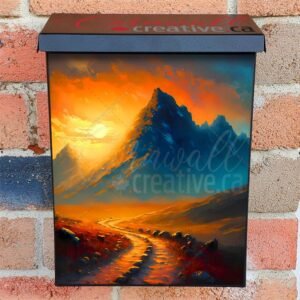 Beautiful Sunrise over the Mountain Colonial Mailbox Cover
