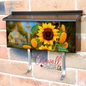 Bumblebees and Sunflowers #1 Wall-mounted Townhouse Mailbox Cover