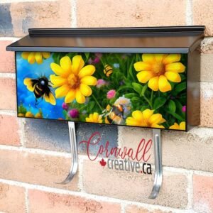 Bumblebees and Sunflowers #4 Wall-mounted Townhouse Mailbox Cover