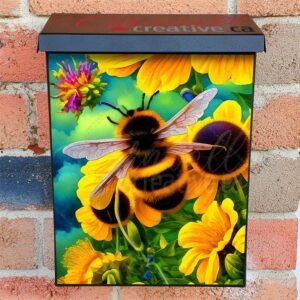 Bumblebees and Sunflowers #7 Colonial Mailbox Cover
