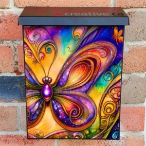 Beautiful Abstract Butterfly #2 Colonial Mailbox Cover