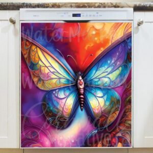 Beautiful Abstract Butterfly #4 Magnetic Dishwasher Door Cover