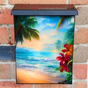 Tropical Summer Paradise #2 Colonial Mailbox Cover