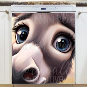 Blue Eyed Donkey Magnetic Dishwasher Door Cover