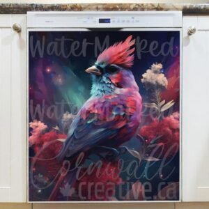 Beautiful Midnight Cardinal #2 Magnetic Dishwasher Door Cover