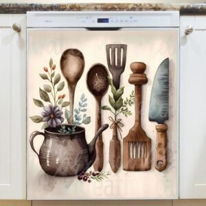 Vintage Farmhouse Design Magnetic Dishwasher Door Cover