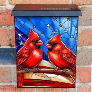 Cute American Patriot Cardinals Colonial Mailbox Cover