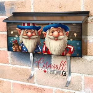 Cute American Patriot Gnomes Wall-mounted Townhouse Mailbox Cover