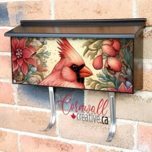 Beautiful Male Cardinal Wall-mounted Townhouse Mailbox Cover
