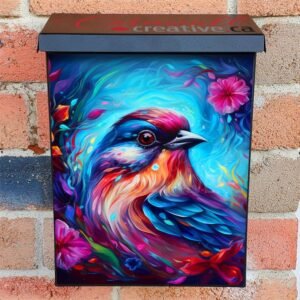Pretty Sparrow and Flowers Colonial Mailbox Cover