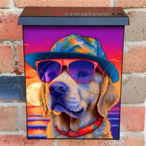 Summer Beach Boy Colonial Mailbox Cover