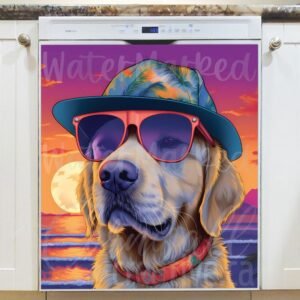 Summer Beach Boy Magnetic Dishwasher Door Cover