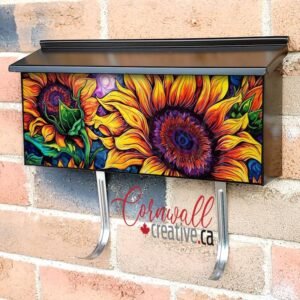 Beautiful Abstract Sunflowers Wall-mounted Townhouse Mailbox Cover