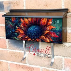 Beautiful Abstract Sunflowers #2 Wall-mounted Townhouse Mailbox Cover