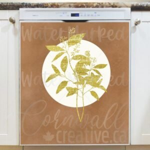 Minimalist Zen Mid Century Art #3 Magnetic Dishwasher Door Cover