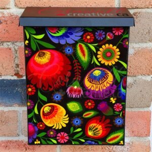 Hungarian Folklore Flowers Colonial Mailbox Cover