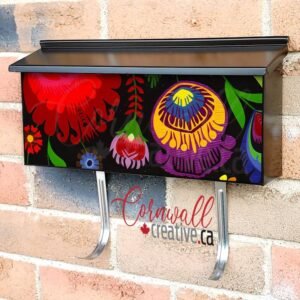 Hungarian Folklore Flowers Wall-mounted Townhouse Mailbox Cover