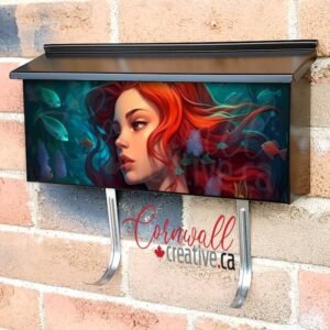 Beautiful Redheaded Mermaid Wall-mounted Townhouse Mailbox Cover