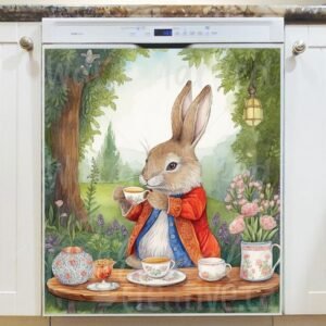 Peter Rabbit Tea Party Magnetic Dishwasher Door Cover