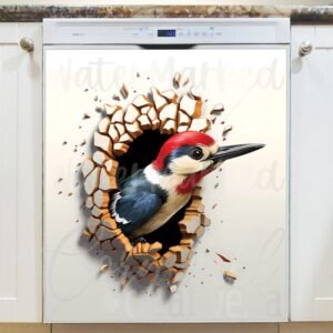 Woodpecker through the Wall Magnetic Dishwasher Door Cover
