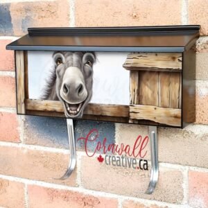 Donkey in the Window #2 Wall-mounted Townhouse Mailbox Cover