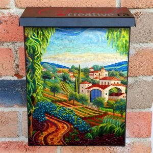Tuscan Mosaic Landscapes #1 Colonial Mailbox Cover