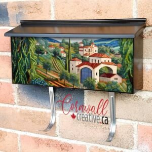 Tuscan Mosaic Landscapes #1 Wall-mounted Townhouse Mailbox Cover