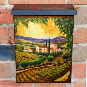 Tuscan Mosaic Landscapes #2 Colonial Mailbox Cover