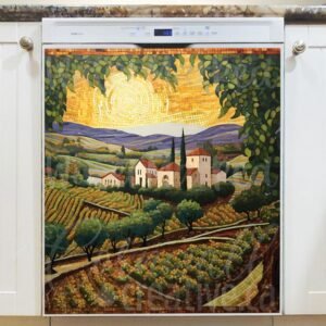 Tuscan Mosaic Landscapes #2 Magnetic Dishwasher Door Cover