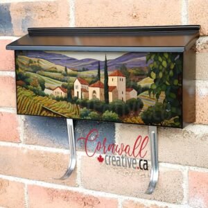 Tuscan Mosaic Landscapes #2 Wall-mounted Townhouse Mailbox Cover