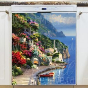 The Beautiful Amalfi Magnetic Dishwasher Door Cover