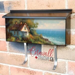 Cute Seaside Cottage Wall-mounted Townhouse Mailbox Cover