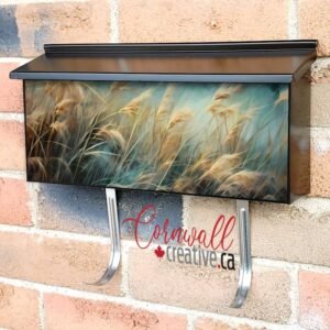 Wheat in the Wind Wall-mounted Townhouse Mailbox Cover