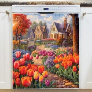 The Tulip Cottage Magnetic Dishwasher Door Cover