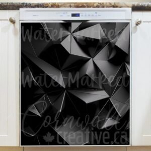 Dark Abstract Pattern Magnetic Dishwasher Door Cover