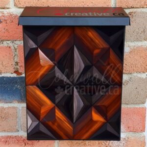Beautiful Wood Quilt Design Colonial Mailbox Cover