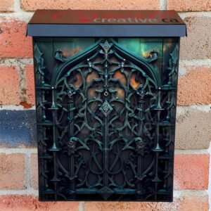Forged Iron Gate Design #1 Colonial Mailbox Cover