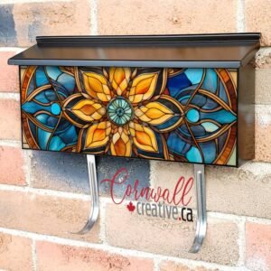 Stained Glass Mandala Design Wall-mounted Townhouse Mailbox Cover