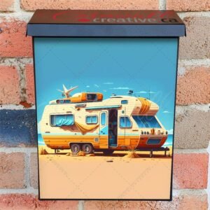 Travelling On Motorhome Road Trip At Summer Holidays 2 Colonial Mailbox Cover