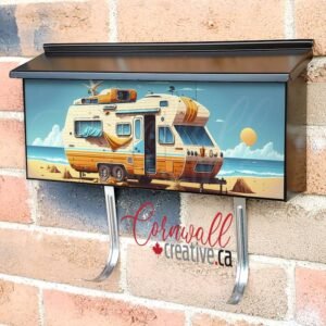 Travelling On Motorhome Road Trip At Summer Holidays 2 Wall-mounted Townhouse Mailbox Cover